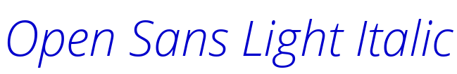 Open Sans Light Italic 字体